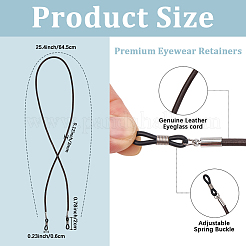 Tour de cou en cuir de vache pour lunettes&nbsp;AJEW-WH20033-113B-01