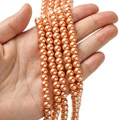 Brins de perles de verre teint écologiques&nbsp;LS-HY-A008-6mm-RB113