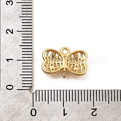 Messing Micro Pave Zirkonia Bowknot Verbinder Charms&nbsp;KK-B152-09B-G