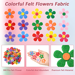300 Stück Blumen-Vlies-Accessoires&nbsp;DIY-SC0031-16A