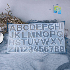 Zahl und Buchstabenentwurf diy Silikonformen&nbsp;AJEW-P042-03