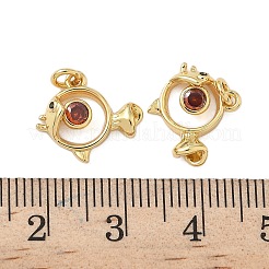 Pendenti in ottone con zirconi cubici&nbsp;KK-P325-40G