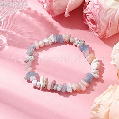 2 Stück Stretch-Armband-Set mit natürlichen Edelsteinen für Damen&nbsp;BJEW-JB10992