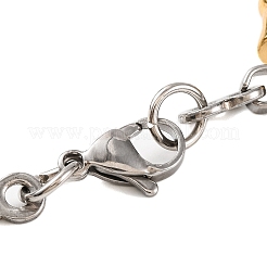 201 bracelets à maillons en acier inoxydable&nbsp;BJEW-B078-128GP