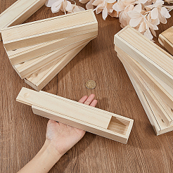 Scatola regalo rettangolare in legno non finito&nbsp;CON-WH0094-38B