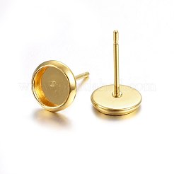 Componenti per orecchini a bottone in acciaio inossidabile 304&nbsp;X-STAS-P210-46G-05