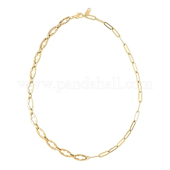 Colliers à maillons croisés creux en acier inoxydable 304 et à chaîne trombone en acier inoxydable 304 pour femmes&nbsp;NJEW-JN05548-01
