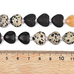 Colliers de perles en roche de lave naturelle aux couleurs dégradées&nbsp;G-B185-A01