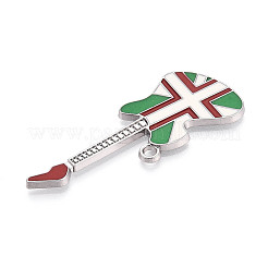 Gros pendentifs d'émail en alliage&nbsp;ENAM-N067-02A-P