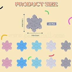 20 Stück 5 Farben Schneeflocke Lebensmittelqualität umweltfreundliche Silikon Fokalperlen&nbsp;SIL-SZ0001-21