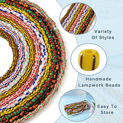 10 Strang 10 Stil handgefertigte Bunte Malerei-Perlenstränge&nbsp;BLOW-KS0001-01
