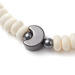 Bracelets extensibles en perles de turquoise synthétiques pour femmes et hommes&nbsp;BJEW-JB11336-01
