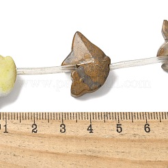 Hilos de cuentas de piedra mostaza&nbsp;G-B136-B01