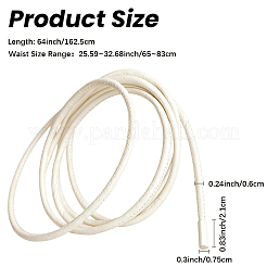 Ceintures à nouer en cordon rond en cuir PU pour robe&nbsp;DIY-WH20007-802A-01
