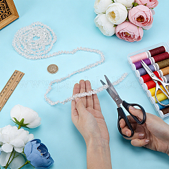 2 Yard Polyesterstoff mit Kunststoffperlenborte für DIY-Nähprojekte&nbsp;OCOR-PH0036-53B