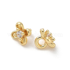 Latón micro pavimenta claro cubic zirconia encantos&nbsp;CU-CBA9FFD-05G-A