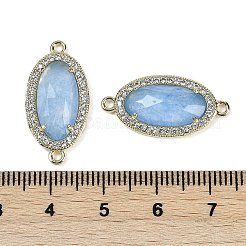 Gefärbte natürliche weiße Jade facettierte ovale Glieder&nbsp;G-B126-06G-01