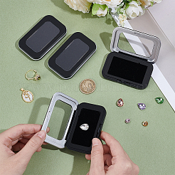 Aufbewahrungsboxen für lose Diamanten aus ABS-Kunststoff mit Sichtfenster im Deckel&nbsp;AJEW-WH0609-746A-01