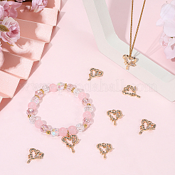 8pcs pendentifs en laiton micro pavé de zircone cubique&nbsp;KK-BBC0025-39
