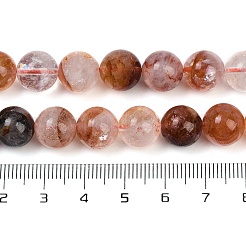 Natürliche Stränge aus hämatoidem Quarz / eisenhaltigen Quarzperlen&nbsp;G-U026-A09-10mm