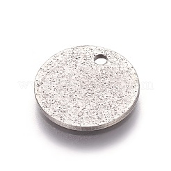 Pendenti testurizzati in acciaio inossidabile 304 anti-ossidazione&nbsp;X-STAS-I098-01-12mm-P