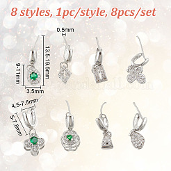 8 Stück 8 Stile Messing Peg Bails Pin Charms&nbsp;KK-DR0001-16P