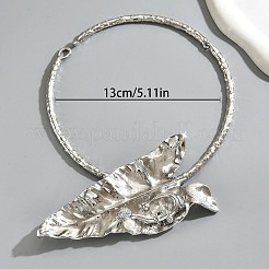 Übertriebene Zinklegierung Kristall Strass mit Kunststoff Perle Blatt Choker Halsketten für Frauen&nbsp;FS-WGACF56-02