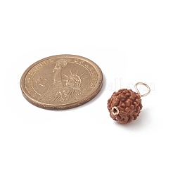 Pendentifs ronds en bois naturel&nbsp;PALLOY-JF01993-01