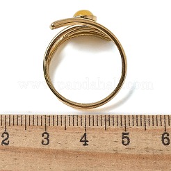 Runde Fingerringe aus Natursteinen&nbsp;RJEW-C119-03G
