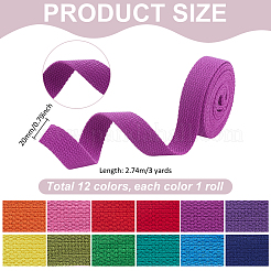 12 Rolle Polycotton-Band in 12 Farben&nbsp;OCOR-PH0006-85