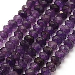 Natürlichen Amethyst Perlen Stränge&nbsp;G-E362-04-6mm