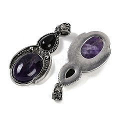 Natürliche Amethyst- und Obsidiananhänger&nbsp;G-I370-08AS-06
