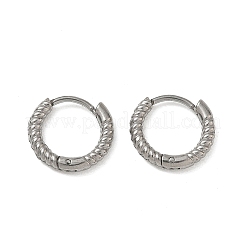 Boucles d'oreilles créoles torsadées en acier inoxydable 304&nbsp;SA-CBA46AF-27P-01