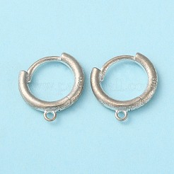 Boucles d'oreilles créoles en argent sterling plaqué rhodium anti-ternissement&nbsp;STER-D016-02P