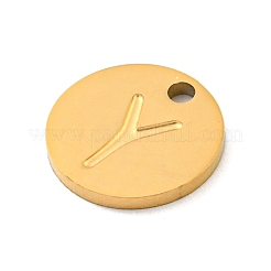 Placcatura ionica (ip) ciondoli in acciaio inossidabile 304&nbsp;FIND-M017-02G-Y
