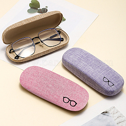 Étui à lunettes ovale en polyester (1 pièce)&nbsp;AJEW-CN0007-32E