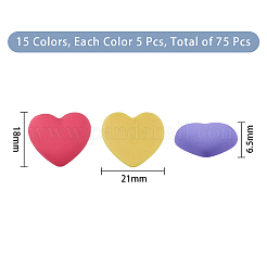 Cabochon in resina opaca 75 pz 15 colori&nbsp;RESI-HY0001-01