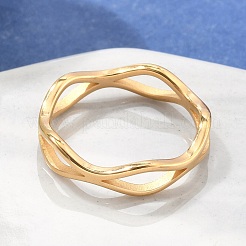 Unisex-Fingerringe aus 304 Edelstahl mit Ionenbeschichtung (IP)&nbsp;RJEW-E164-04G