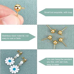 40 pieza de accesorios para pendientes de acero inoxidable 304&nbsp;STAS-UN0022-52