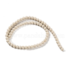 Fili di perline sintetiche tinte in pietra lavica&nbsp;G-H311-08A-04
