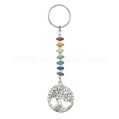 7 Uds. Kit de llavero con colgante de árbol de la vida&nbsp;KEYC-JKC00644