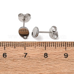 Anlaufgeschützte Ohrstecker-Beschläge aus Edelstahl 304&nbsp;STAS-R063-38