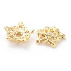 Cappucci di perline di fiori in lega di placcatura a cremagliera&nbsp;KK-J277-09G