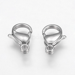 Fermoirs mousquetons en acier inoxydable 304 résistant au ternissement&nbsp;STAS-F125-17x11mm-P