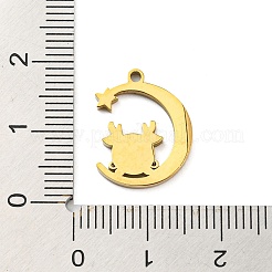 Pendentifs en acier inoxydable chirurgical 316L avec placage ionique (IP)&nbsp;STAS-D090-23G