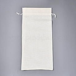 Rechteckige Verpackungsbeutel aus Polyesterimitat-Jute&nbsp;ABAG-N009-01A