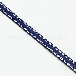 Doppio argento bordo filo grosgrain nastro per il festival decorazione di nozze&nbsp;SRIB-L012-9mm-370