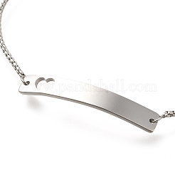 Anlaufgeschützte 304 Edelstahl-Armbänder mit Schiebegliedern&nbsp;BJEW-M233-05P