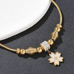 Charm-Armbänder aus Polymer-Ton im europäischen Stil und 201 Edelstahl und natürlichen Muscheln&nbsp;BJEW-G765-03G-01