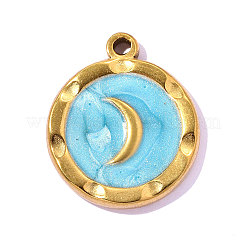 304 Edelstahl-Emaille-Anhänger&nbsp;STAS-OY018-30G-1